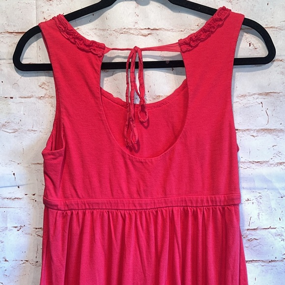 Loft Dress Womens Medium Sleeveless Babydoll Style Pink Scoop Neck casual sun - Picture 6 of 10